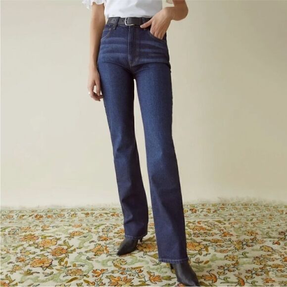 NWT Reformation Peyton High Rise Bootcut Jeans in Aegean Blue - Picture 3 of 12